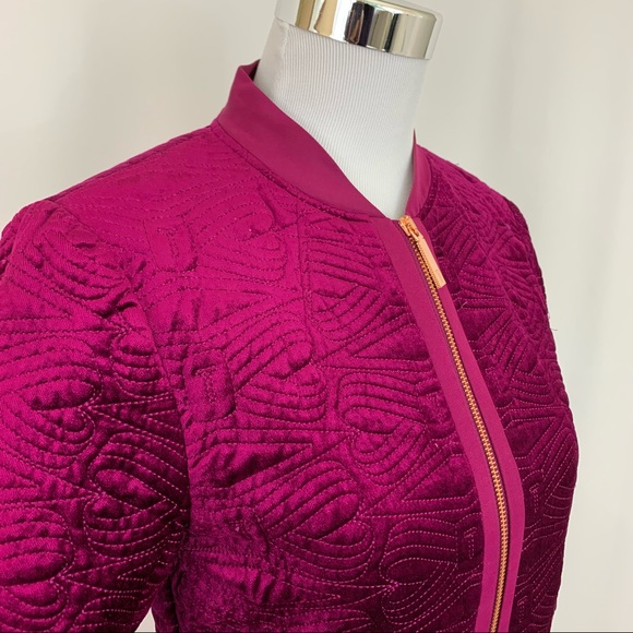NEW!Ted Baker Bartel Quilted Velvet Bomber Jacket - Picture 9 of 16